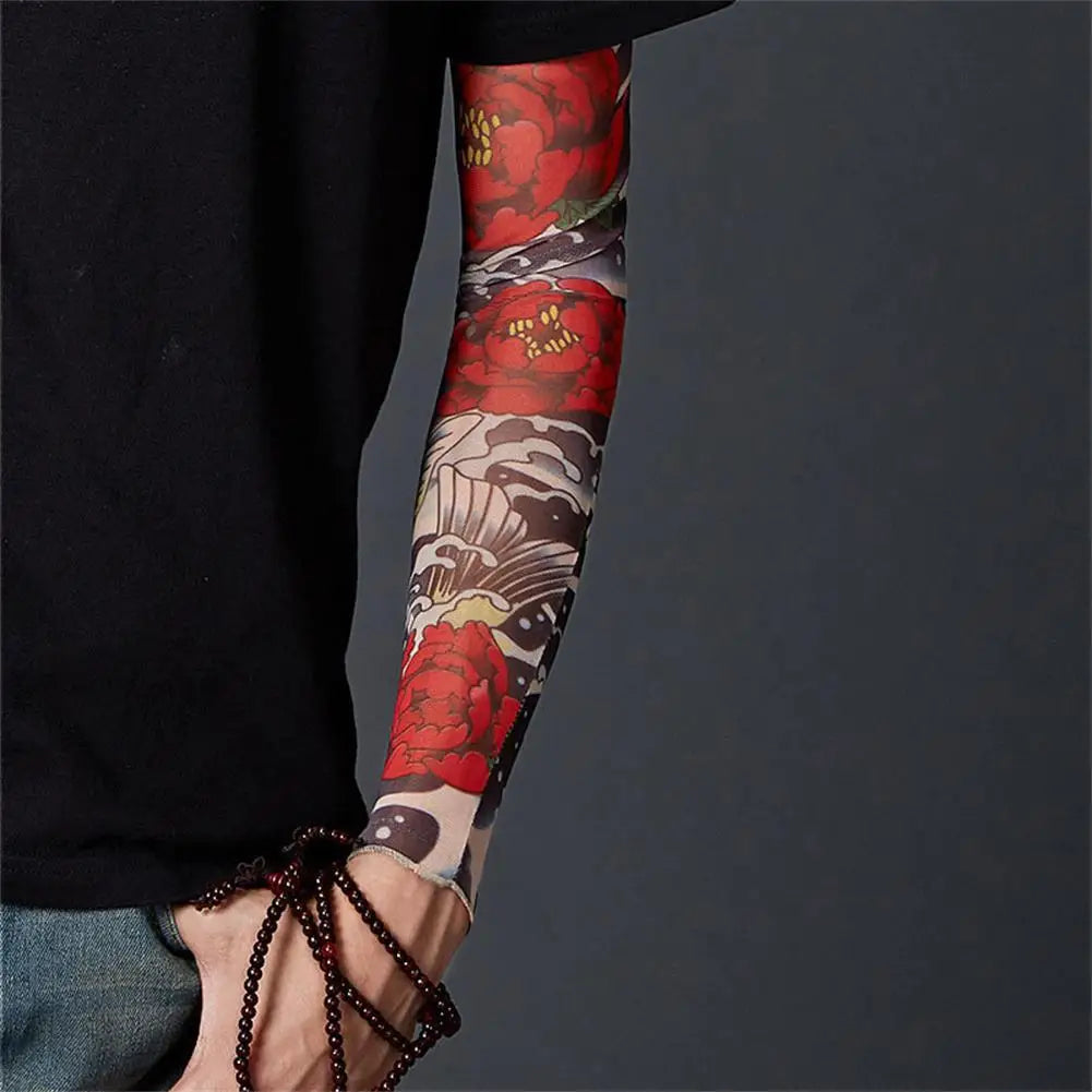 Outdoor Cooling Sleeves Sunscreen Uv Protective Breathable Tattoo Arm Sleeves For Fishing Running Cycling