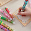 Sanrio Christmas Cute Ten-color Ballpoint Pens with Kuromi Kitty Melody Cap Students' 10-color Handbook Pens Christmas Gifts