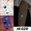 Blue Glowing Tattoo Sticker Luminous Deer Temporary Couple Tattoo Body Art Fluorescent Fake Tattoo For Men And Women 10.5x6CM