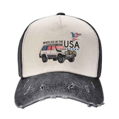 Wheeled In USA 80 Series Land Cruiser Baseball Cap Luxury Hat Ball Cap fashionable Hats For Women Men's