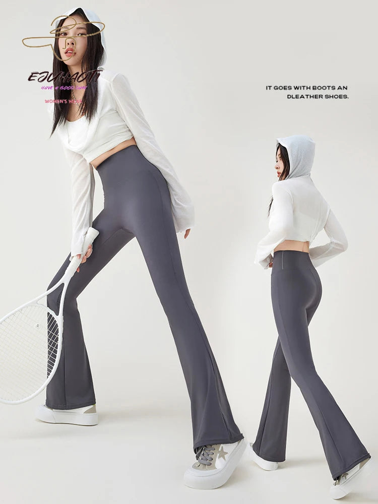 Women Micro Flared Pants Spring Summer New in Black Sexy High Waist Slim Fitting Legging Korean Casual Trousers Women's Pants