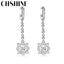 CHSHINE 925 Sterling Silver Hexagram AAAAA Zircon Earrings For Women Wedding Party Gift Fashion Jewelry