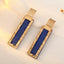 Trendy Geometric Colorful Enamel Hammered Metal Earrings For Women Party Holiday Fashion Jewelry Ear Accessories E358