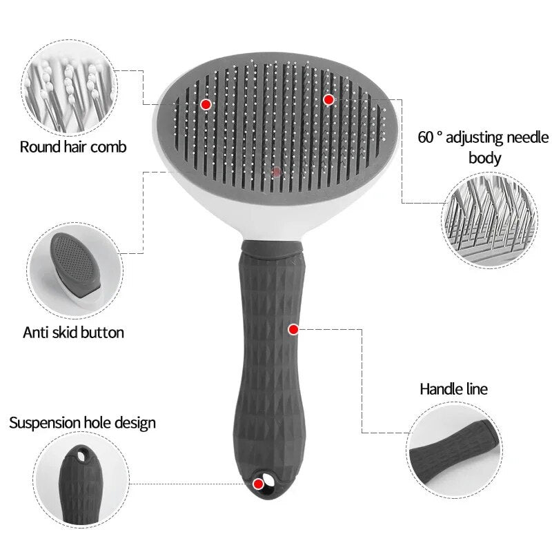 Cat Brush Remove Non-slip Grooming Slicker Brush Hair Remover Brush for Dog&Cat Stainless Steel Dog Combs Cepillo Para Gato