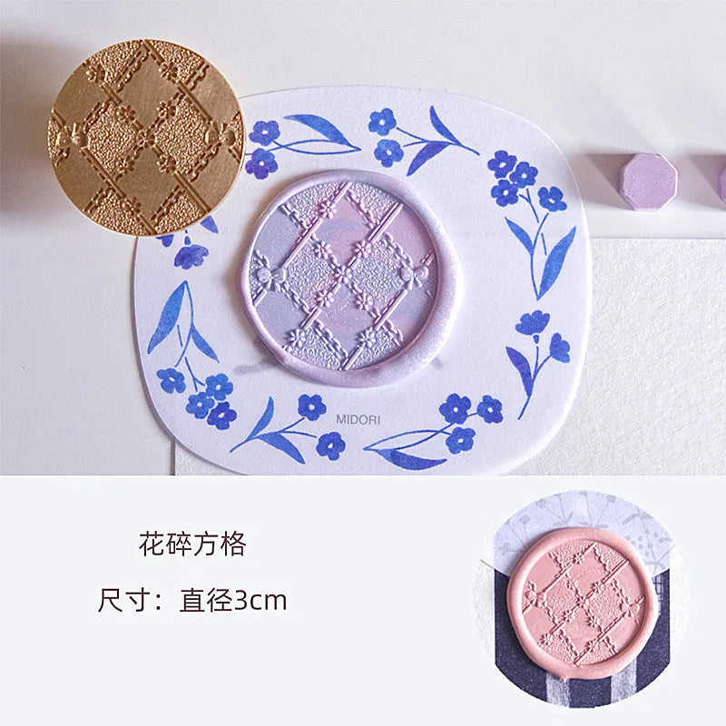 Wax Seal Stamp 3D Embossed Flower Sealing Relief Frosting Scrapbooking Material Cards Envelopes Wedding Invitations Gift R0417