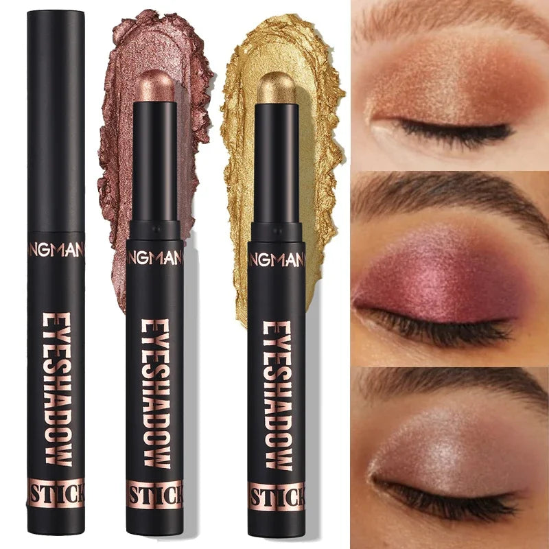 8 Colors Glitter Eyeshadow Lipstick Pencil Stick Waterproof Pearl Lying Silkworm Eye Shadow Lasting Eyeshadow Makeup Cosmetics