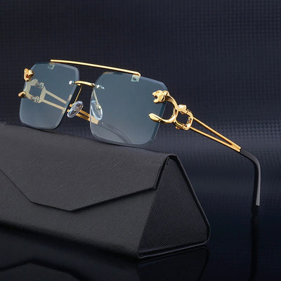 Women's Sunglasses Fashion Rectangle Men Sun Glasses metal Luxury Brand Sun glasses 2021 Classic Oculos Masculino Glasses UV400