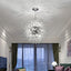 Dandelion Crystal Chandelier Lighting Modern Silver LED Pendant Lamp Dining Room Decor Ceiling Lustre Bedroom Suspension Lampara