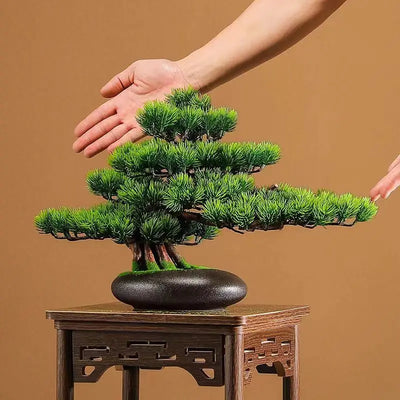 Home Decoration Potted DIY False Tree Bonsai Living Room Chinese Style Hotel Porch Landscape Decoration Green Plant Decoration