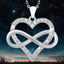 Exquisite Fashion Heart Necklace Crossed Infinite Love Pendant Wedding Engagement Jewelry Party Birthday Anniversary Gift