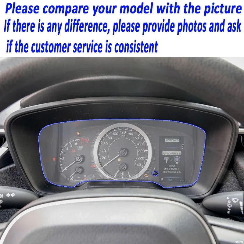 For TOYOTA Corolla Cross E210 M20E 2022 Car Console Gearbox Panel Sticker Transparent TPU Automotive interior protective film