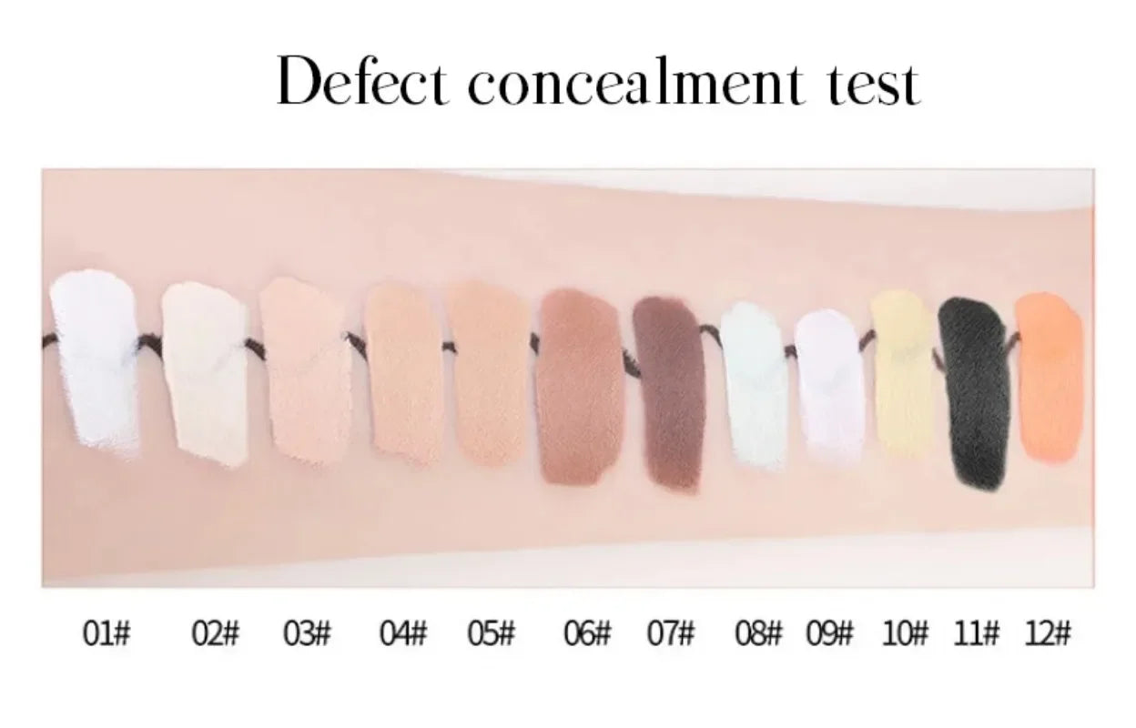 Colorful Facial Concealer Moisturizing Skin Concealer Cream Base Foundation Cover Dark Circle Facial Maquiagem Women 2023