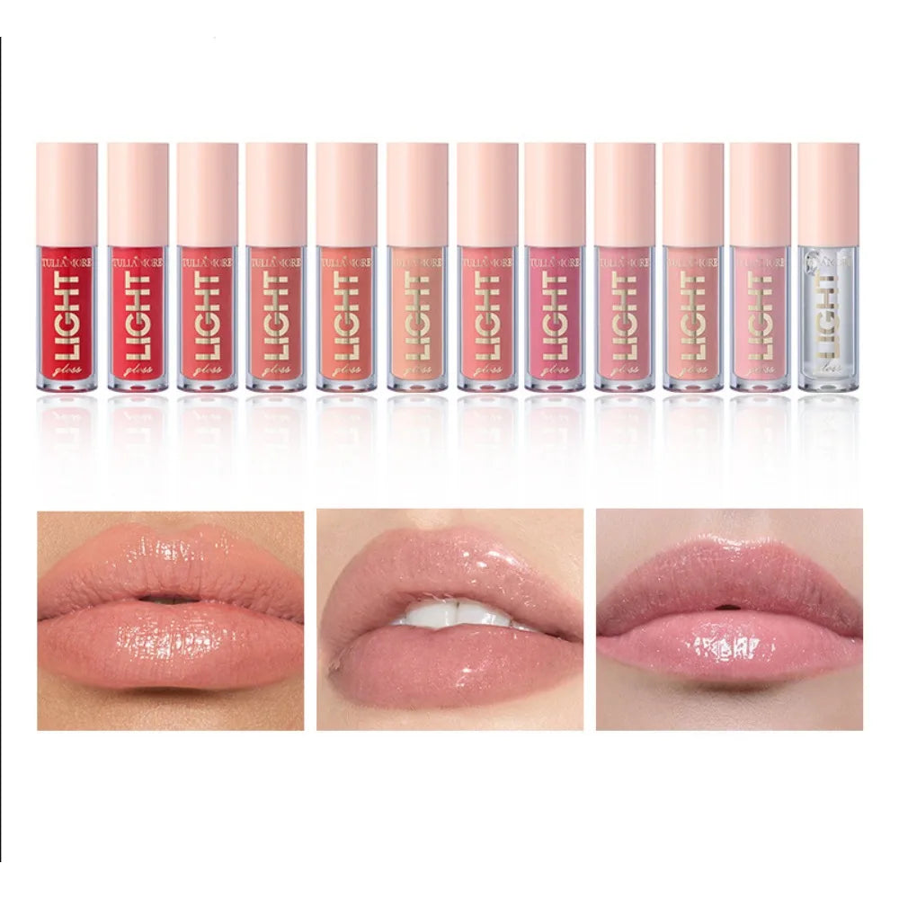 12 Colors Mirror Pearl Lip Gloss Waterproof Long Lasting Moisturizing Lipstick Shine Glitter Lip Gloss Women Makeup Cosmetic