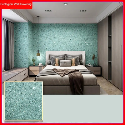 Liquid Wallpaper Ecological Wall Silk Plaster Ecological Mud Household Tv Fiber Coating Self Brushing Background Waterproof 3D