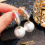 2022 New Fashion Korean White Pearl Drop Earrings for Women Shiny Crystal Exquisite Earrings Wedding Party Engagement Jewelry