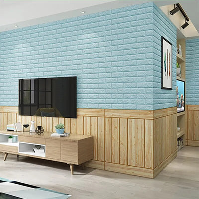 3D Brick Wallpaper 1Pcs 70x38cm Self-adhesive Waterproof Foam Board Wallpaper Living Room Home Decoration