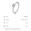 MODIAN 925 Sterling Silver Minimalist Dazzling Clear Zircon Ring Platinum Plated Wedding Jewelry For Women Valentine's Day Gift