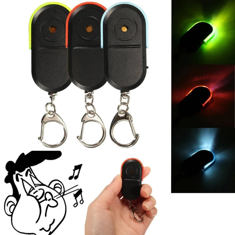 New Smart Anti-Lost Alarm Wallet Phone Key Finder Locator Keychain Whistle Sound With LED Light Mini Anti Lost Key Finder Sensor