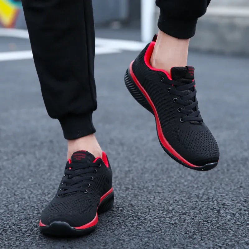 Men Women Knit Sneakers Breathable Athletic Running Walking Gym Shoes