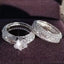 2pcs Exquisite Fashion Couple Pair Wedding Ring Micro Set Zircon Shining High Grade Handicraft