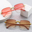 2023 New Rimless Women's Sunglasses Fashion Gradient Lenses Sun glasses Lady Vintage Alloy Legs Classic Designer Shades UV400