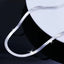 925 Sterling Silver 4mm Chain Necklace For Women Luxury Couple Fine Jewelry Blade Chain Wedding Gift Choker Clavicle Necklace