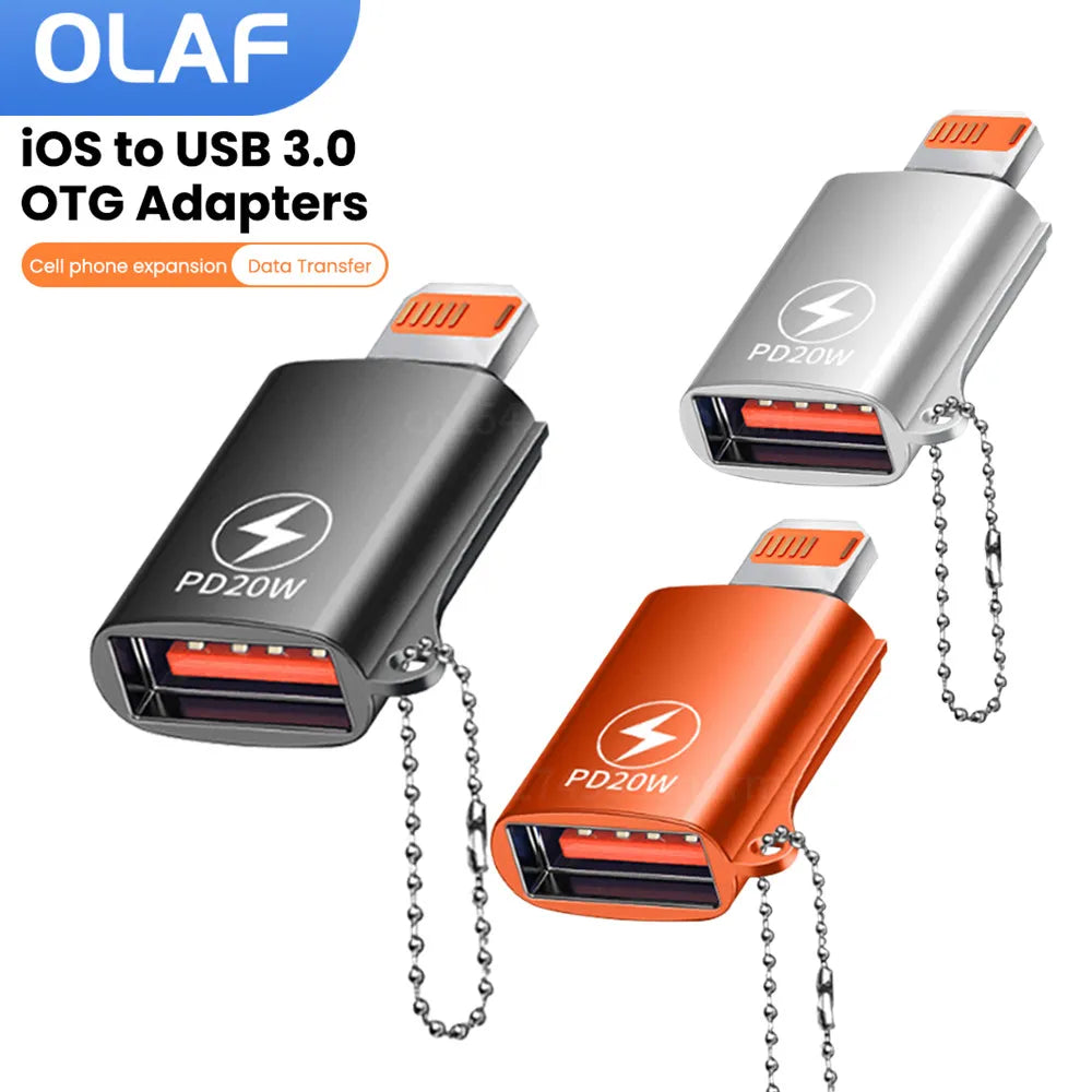 Olaf OTG Adapter for iOS Lightning Male to USB 3.0 Adapter Female Connector Fast Charging Adaptador U Disk Converter for iPhone