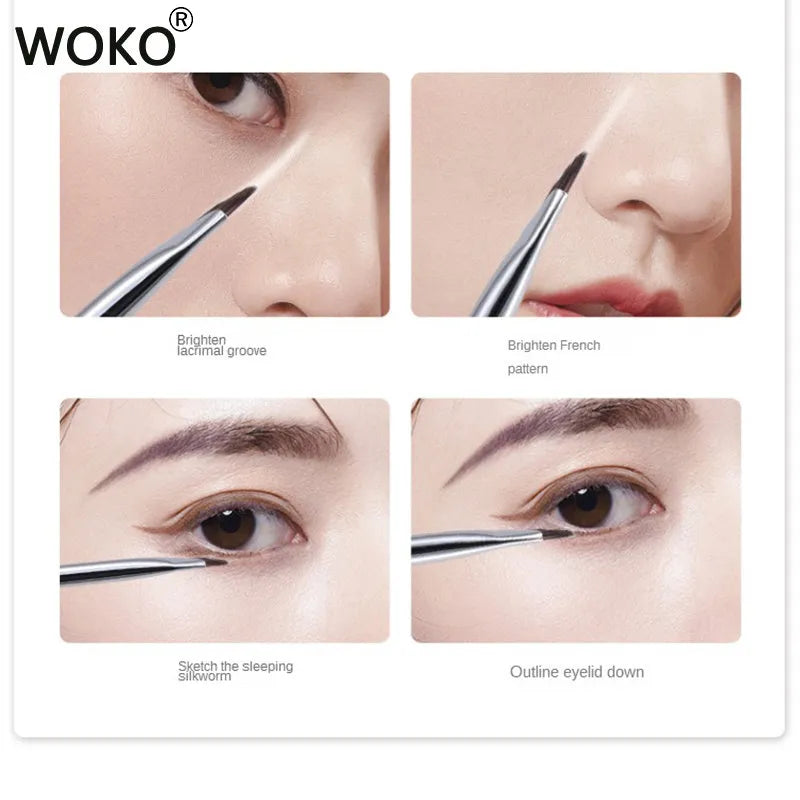 Upgrade Blade Eyeliner Brush Ultra Thin Fine Angle Flat Eyebrow Brush Under The Eyes Place Makeup Brush Precise Detail Brush