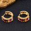 JUWANG Plated 18K Gold Hollow Color Zircon Temperament Design Earrings Women Exquisite Simple Jewelry Party Luxury Accessories