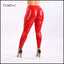 Sexy Shaping Peach Hip Leggings Slim Women PU Leather Push Up Pants Skinny Black Red Stretchy High Waisted Tights Trouser 2023