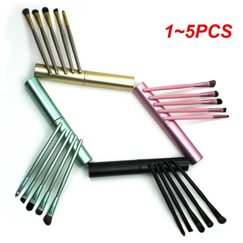 1~5PCS box Professional Travel Portable Mini Eye Makeup Brushes Set Smudge Eyeshadow Eyeliner Eyebrow Brush Lip Make Up Brush