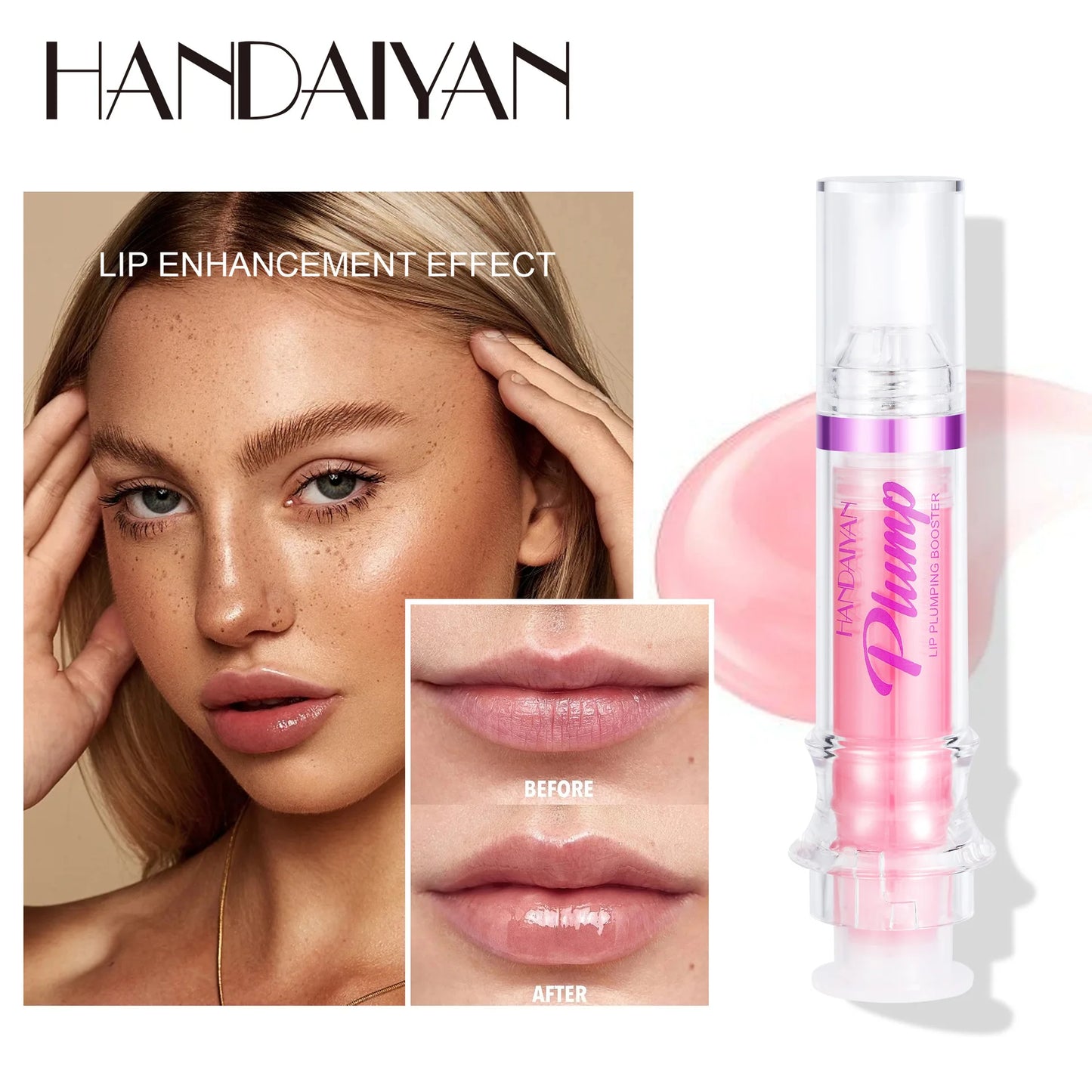 Needle-Tube Plumping Lip Gloss Plumper Fade Lips Fine Lines Mirror Lip Slightly Spicy Volumizing Nourishing Beauty Sexy Lip Care