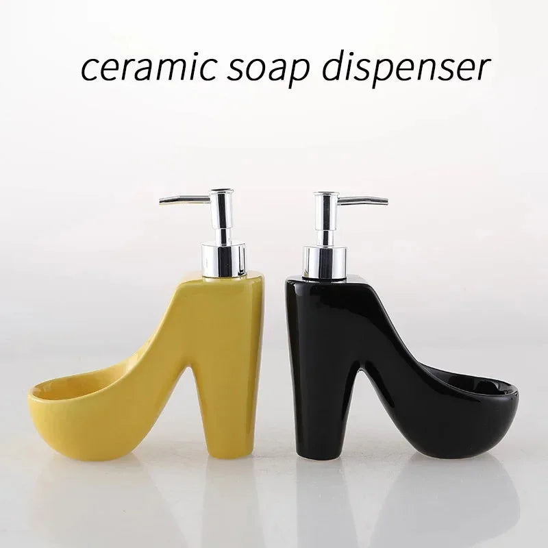 Bath Soap Dispenser Bathroom Accessories Shampoo and Conditioner Dispenser High Heelse Liquid Dispensers Bottles Hand Pump Home