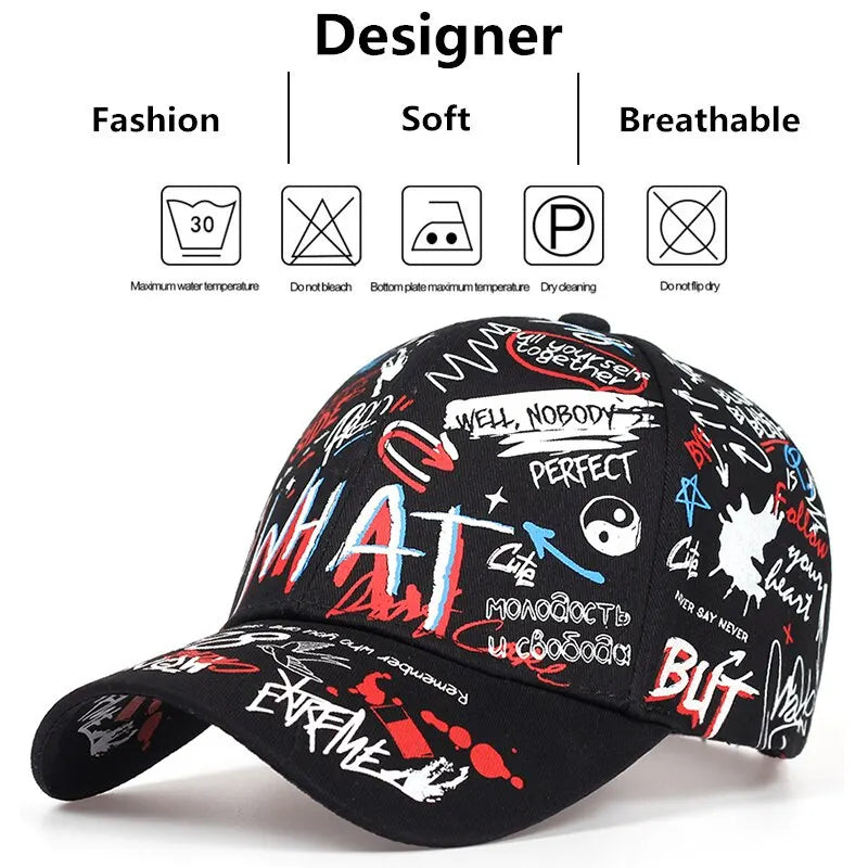 Unisex Letter Printing Snapback Baseball Caps Spring and Autumn Outdoor Adjustable Casual Hats Sunscreen Hat