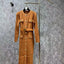 Winter New Women Vintage Buckle O Neck Belt Thickened Knitted Sweater Midi Dress