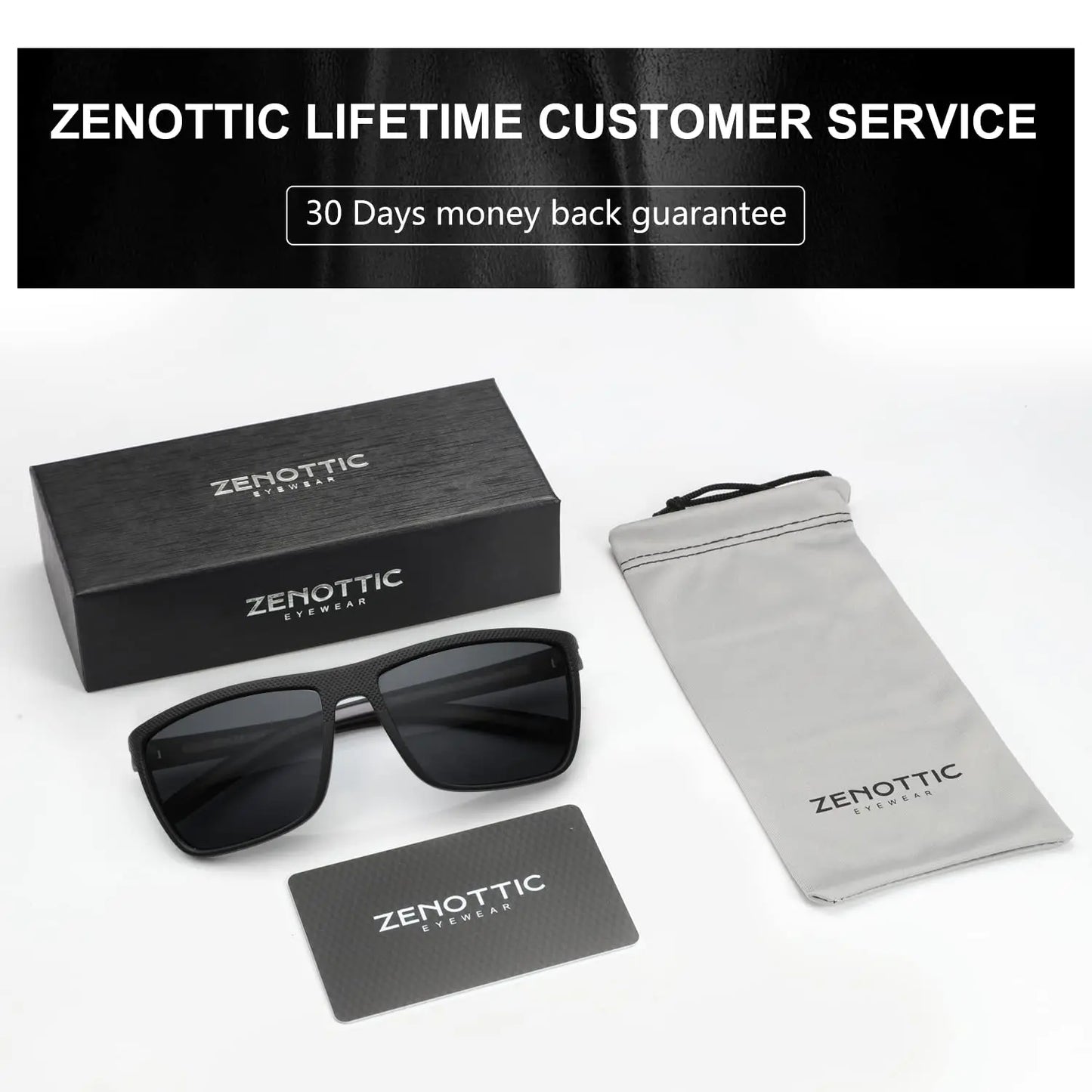 ZENOTTIC Fashion Polarized Sunglasses Shade for Women Men Lightweight TR90 Frame UV400 Protection Square Sun Glasses 2022 2023