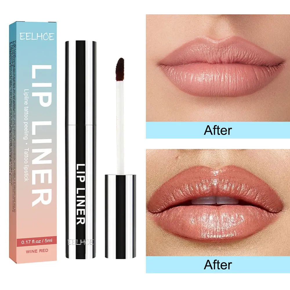 3 Color Lip Liner Peel Off Tattoo Lipgloss Waterproof Long Lasting Matte Lip Plumers Lip Tint Sexy Red Brown Contour Lipliner