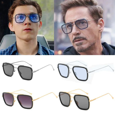 Tony Stark Glasses Men Women Sunglasses Eyewear Retro Fashion Steampunk Sun Glasses Male Goggles Outdoor Sun Protection Glasses