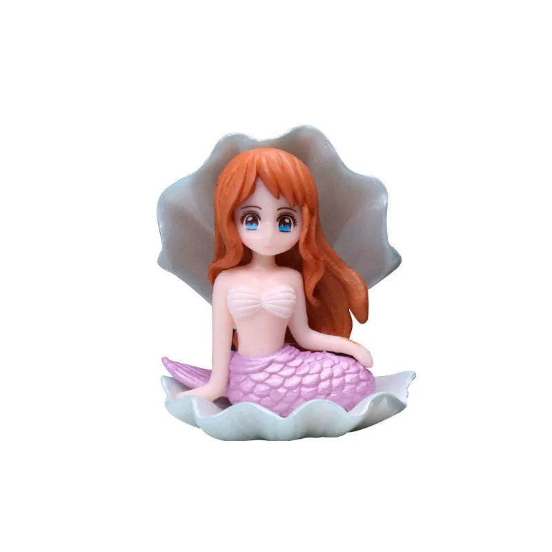 Pretty Mermaid Figurines for Aquarium Kawaii Artificial Mermaid Ornaments Fish Tank Handicrafts Desk Aquarium Decoration