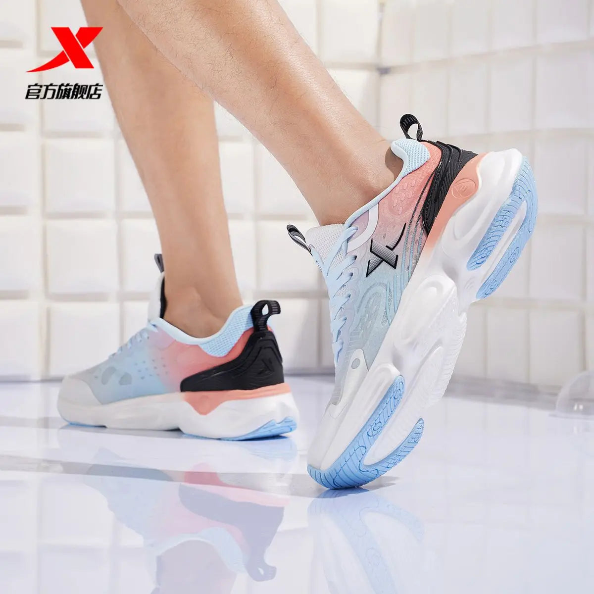 Xtep Energy-concentrated Running Shoes Men's Official Sports Shoes Men's Shock-absorbing Rebound Running Shoes  Sneakers Men