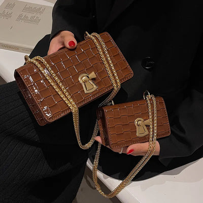 Mini Square Crossbody Bag 2022  New High-quality PU Leather Women's Designer Handbag Vintage Shoulder Messenger Bag