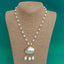 Y·YING Cultured White Pearl Rosary Chain Choker Necklace White Shell Rice Pearl Pendant Jewelry Gifts