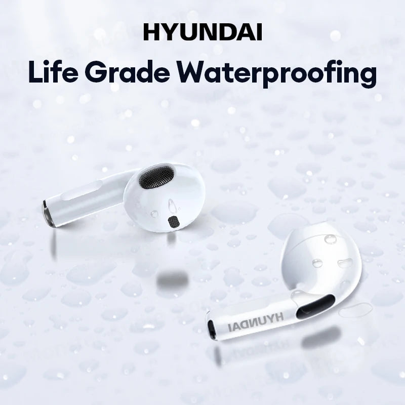 Original HYUNDAI HY-T02 Wireless Low Latency Bluetooth Headset 5.3 HIFI Stereo Sound Earphones Gaming In-Ear HD Call Earbuds New