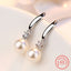 High Quality Woman's 925 Sterling Silver Jewelry New Crystal Pearl Stud Earrings XY0233