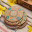 4pcs/set Printed Cork Coaster Round Cup Mat Tea Coffee Mug Drinks Holder Natural Wooden Table Mat Kitchen Tableware Placemat