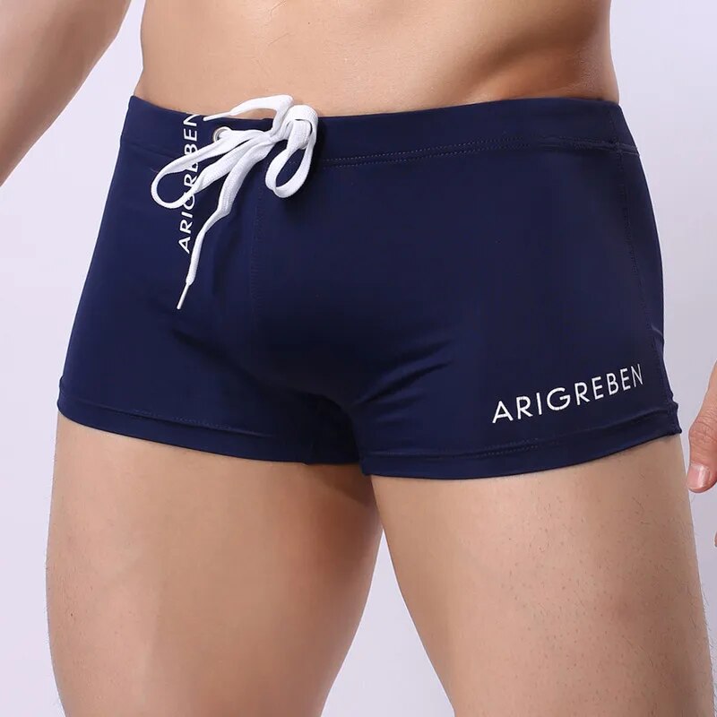 Swimsuit Men's Swimming Trunks Boxer Briefs Swimming Swim Shorts Trunks Men Swimwear Pants Summer Beach Shorts