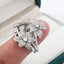 2023 New High Pear Shaped Branch Flower Zircon 925 Stamp Ring for Women's Fashion Flower Diamond Big Ring Party Birthday Gift