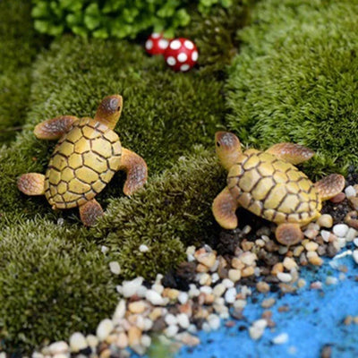 1pc Mini Sea Turtle Model Resin Ornaments Aquarium Fish Tank Home Landscape Decoration Accessories Fine Workmanship Layout Prop