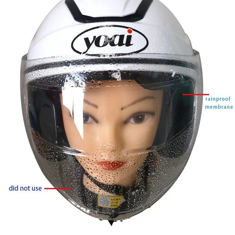 Universal Helmet Clear Rainproof Film Anti-Fog Film Helmet Lens Nano Coating Sticker Motorcycle Rainy Safety Driving Accessories