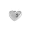 Sweet Silver Color Trend Creative New Love Heart Shaped Gold Ring Light Luxury Metallic Texture Girls Jewelry Couple